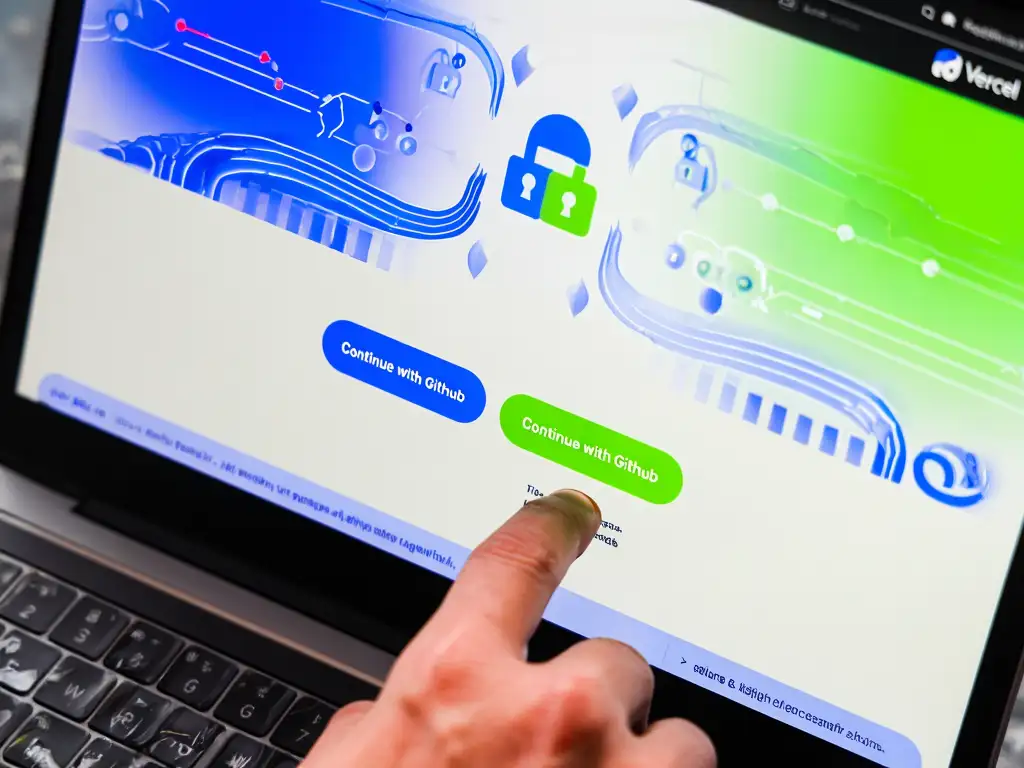 Vercel 회원가입 화면에서 GitHub 로그인 버튼을 클릭하여 연동하는 모습
